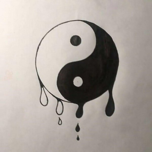 инь янь для срисовки