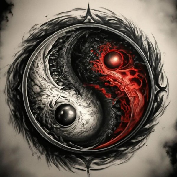 татуировка инь янь