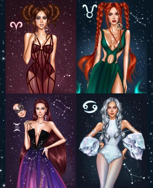 anastasia kosyanova иллюстрации знаков зодиака