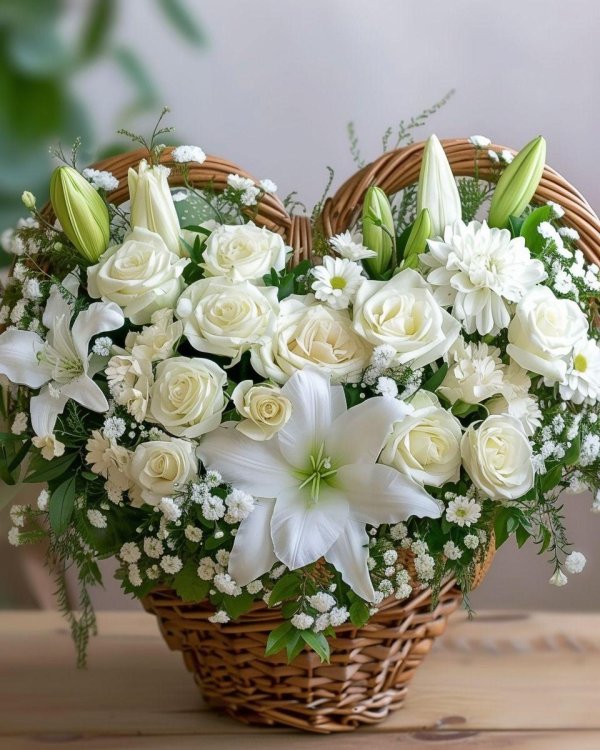 композиция из лилии