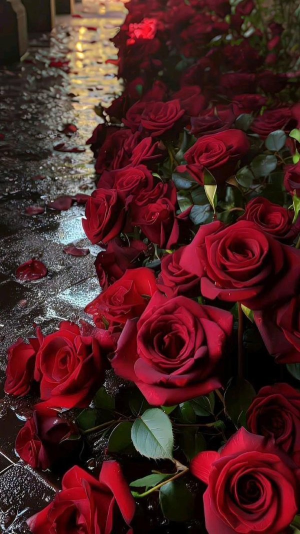 шикарные красные розы