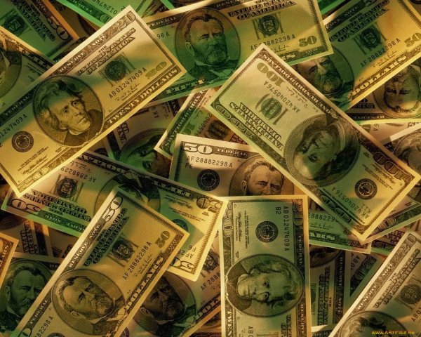 фон с долларами