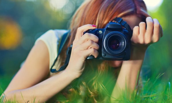 девушка фотограф