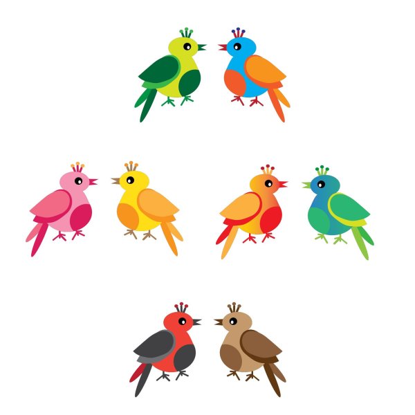 мультяшные птички