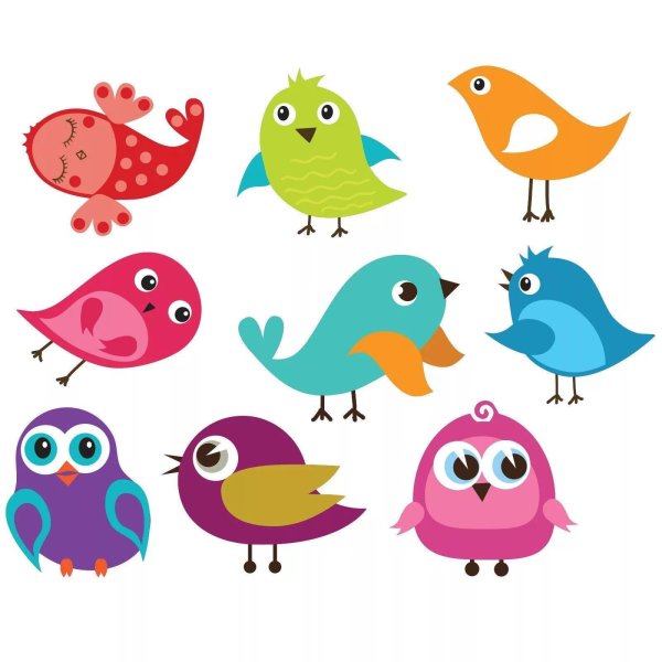 мультяшные птички