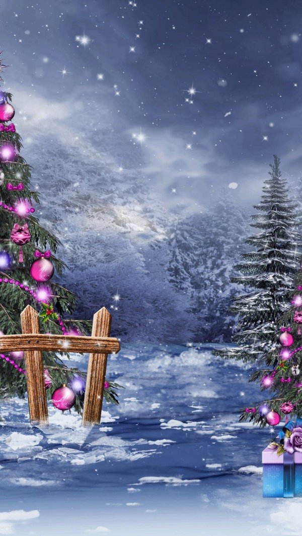 новогодний лес