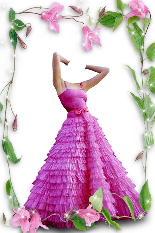 платье на прозрачном фоне