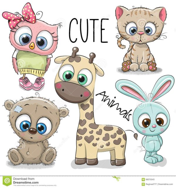 мультяшные зверята