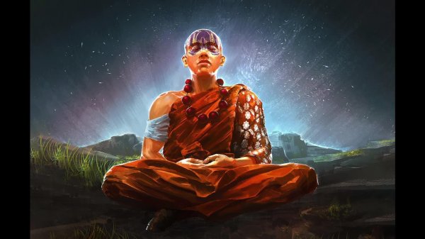 буддистский монах тибет арт