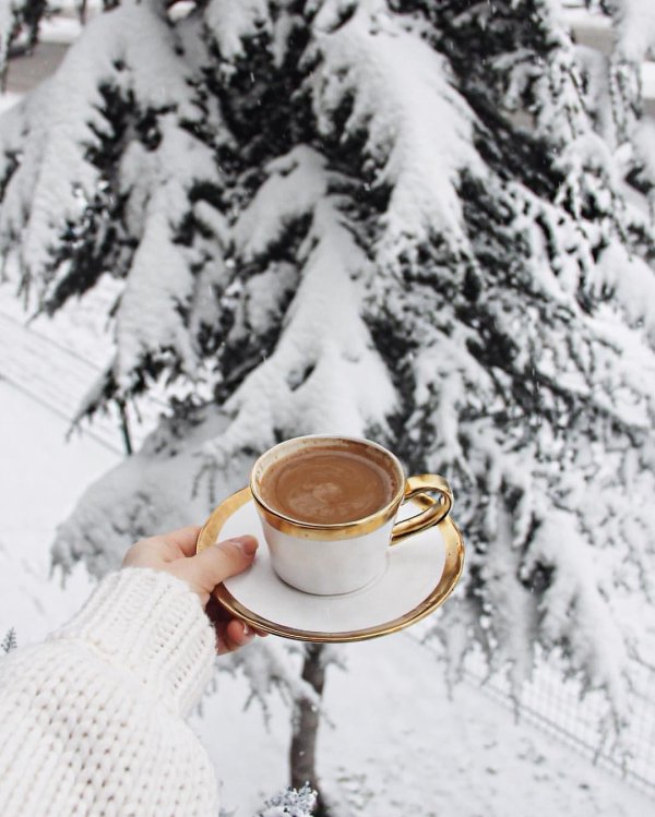 кофе снег
