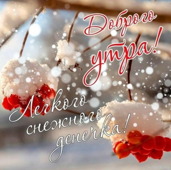 поздравление с добрым утром зимнее