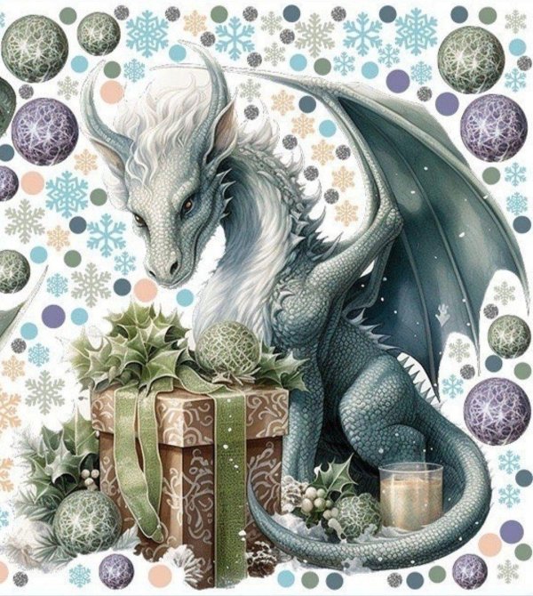 дракон новогодний рисунок