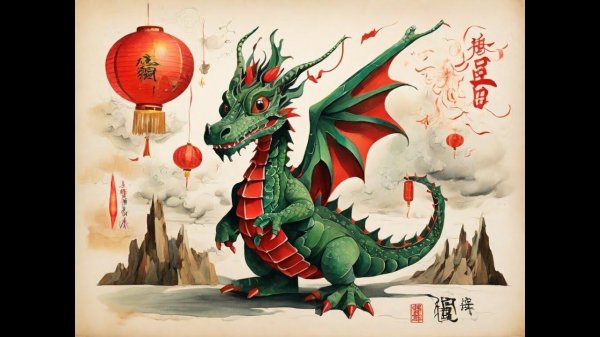 китайские новогодние открытки