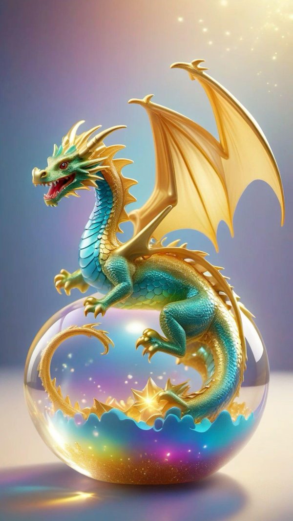 открытка с драконом