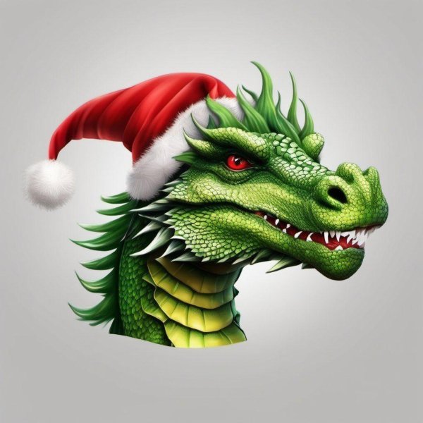 новогодняя зеленый дракон