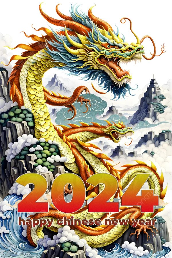 китайский новый год открытка