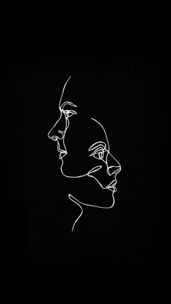 портрет линиями