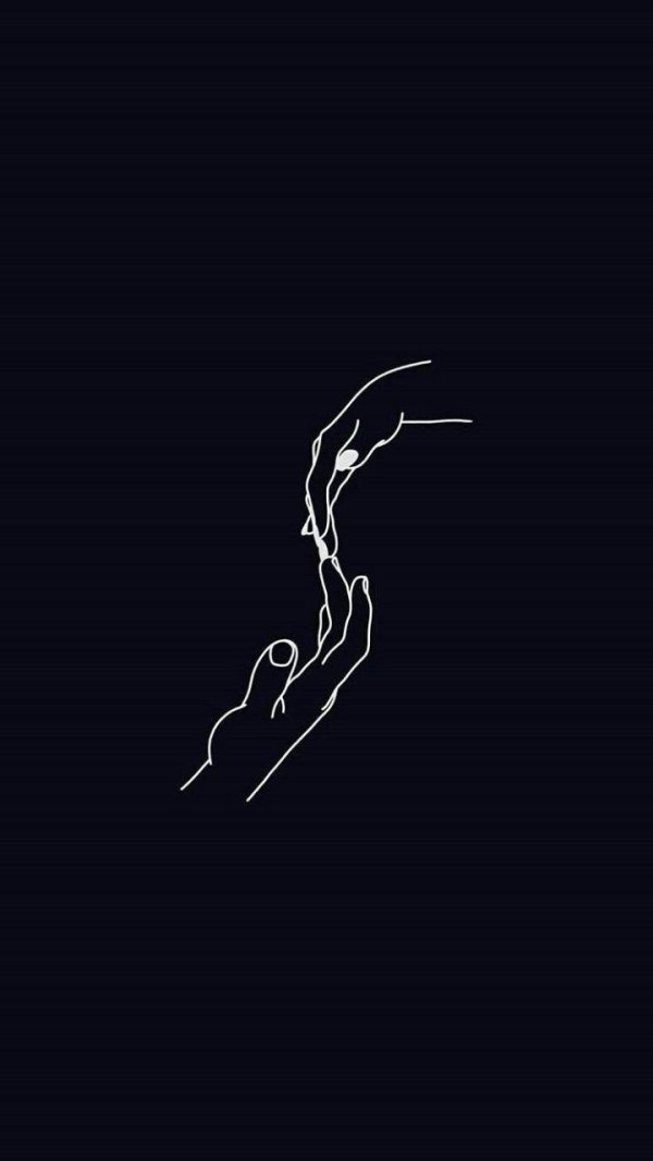 силуэт на черном фоне