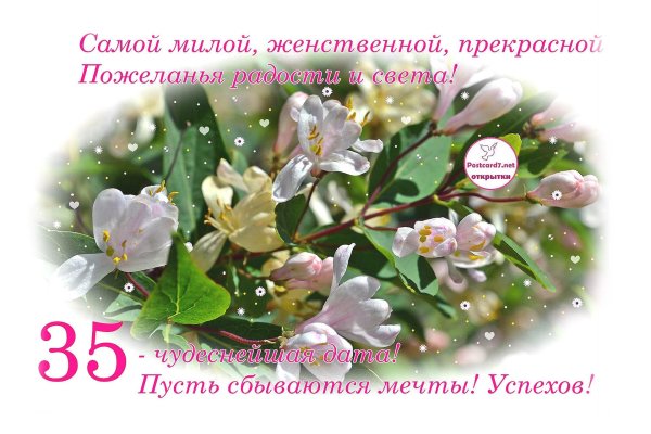 с 35 летием девушке поздравление