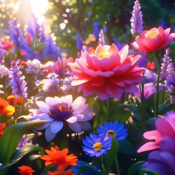 Поляна с цветами