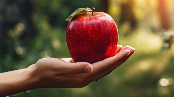 красная яблоко