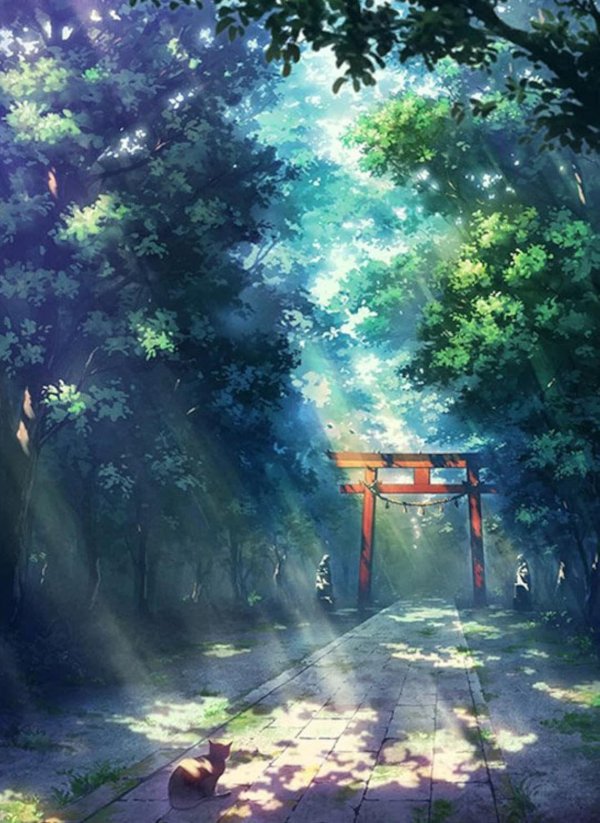 аниме природа