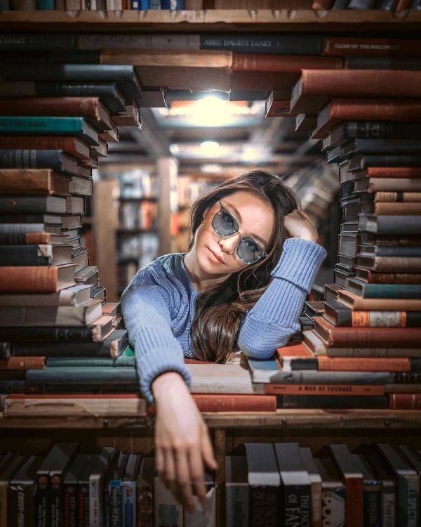 фотосессия в библиотеке