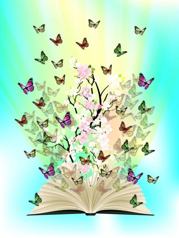 книжка из которой вылетают бабочки