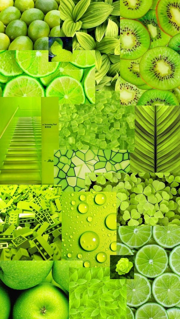 эстетика зелёного цвета коллаж