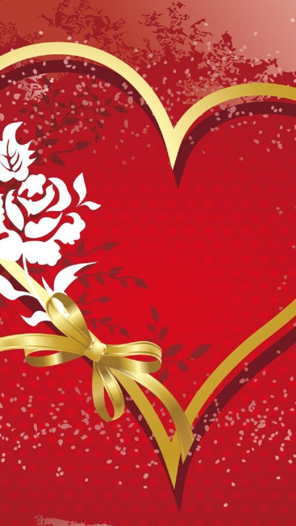 открытка с сердечками