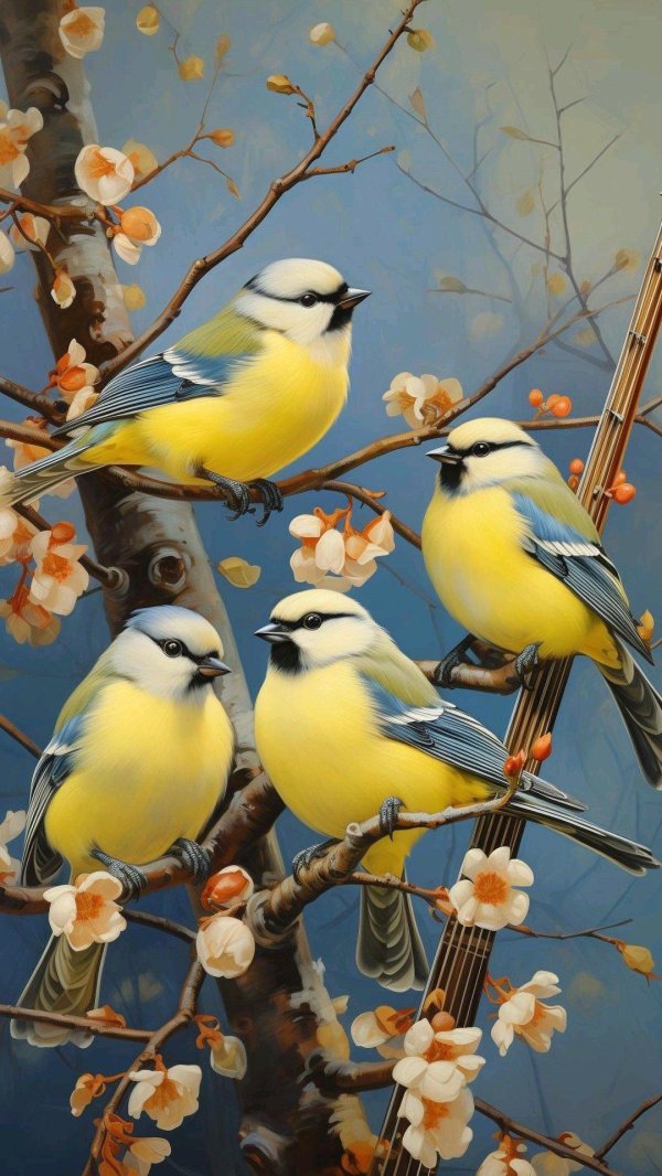 картина синички