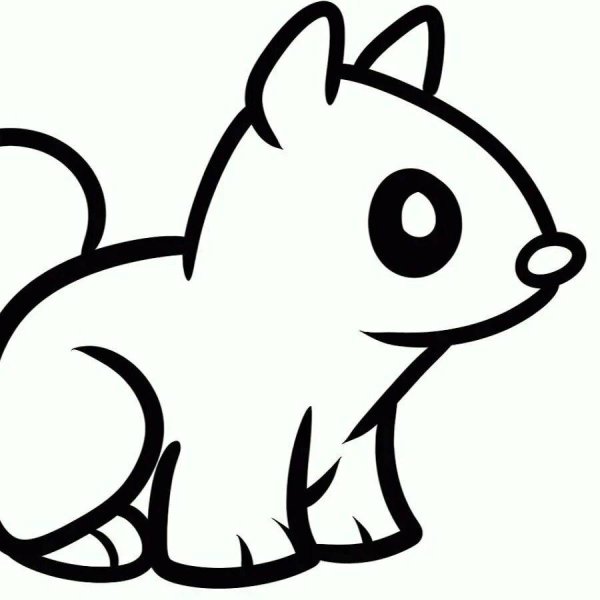 рисунок животного легкий