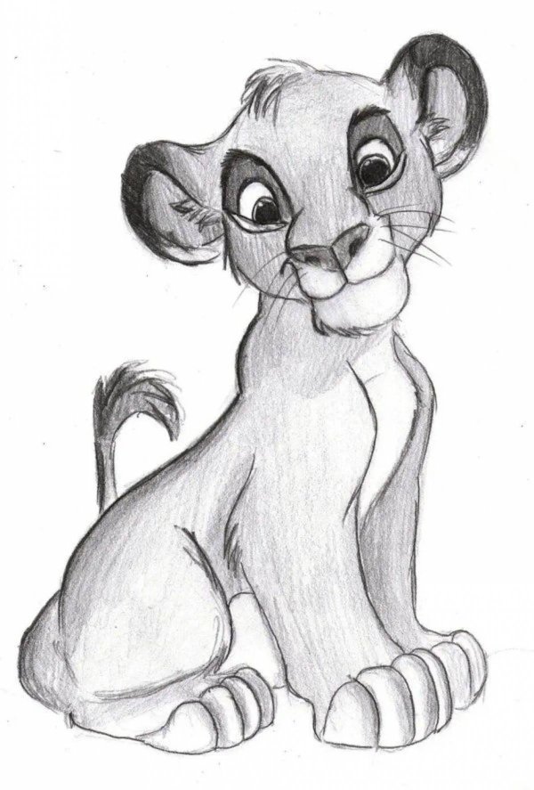 король лев симба для срисовки