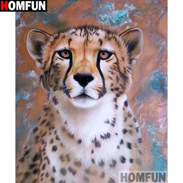 алмазная мозаика леопард 40х50