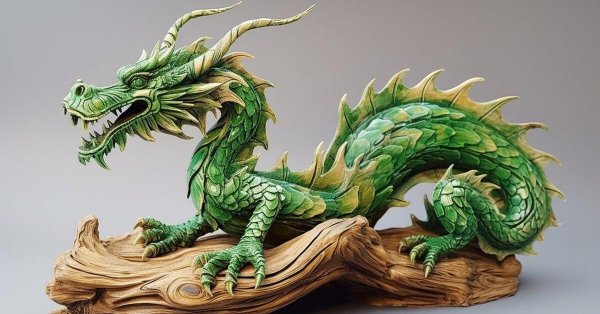 деревянные драконы символ 2024