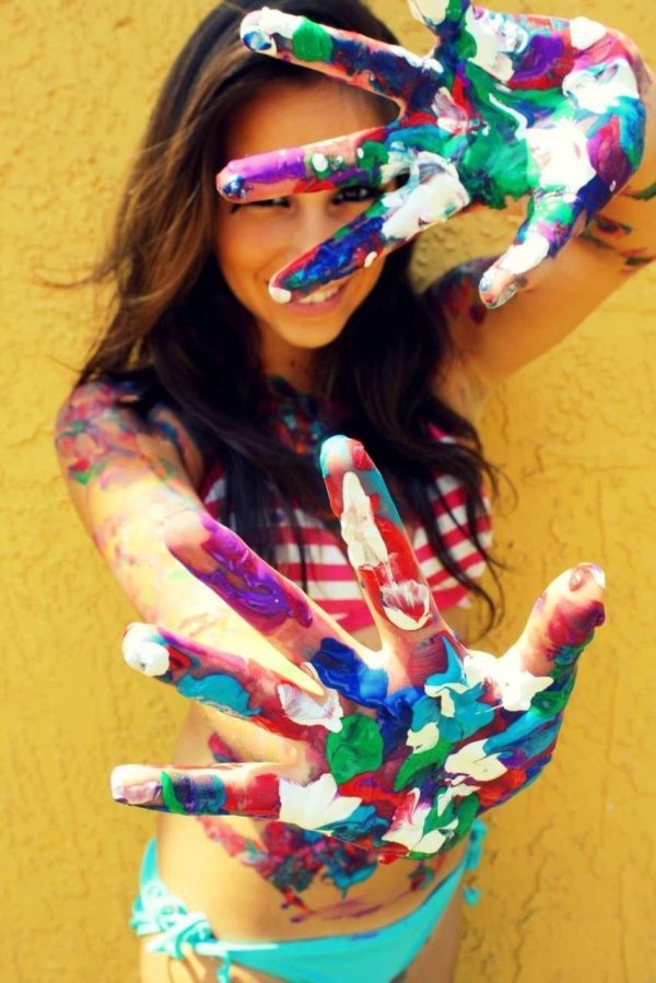 разноцветные краски