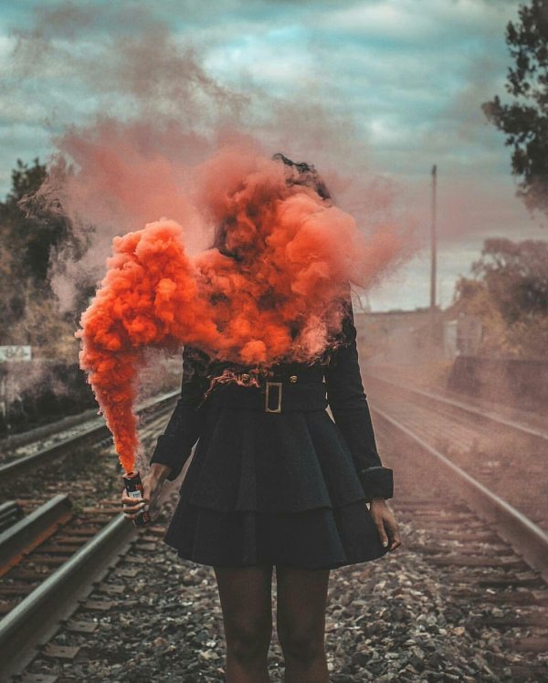 цветной дым