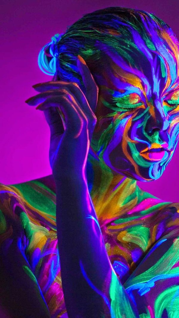 неоновый грим