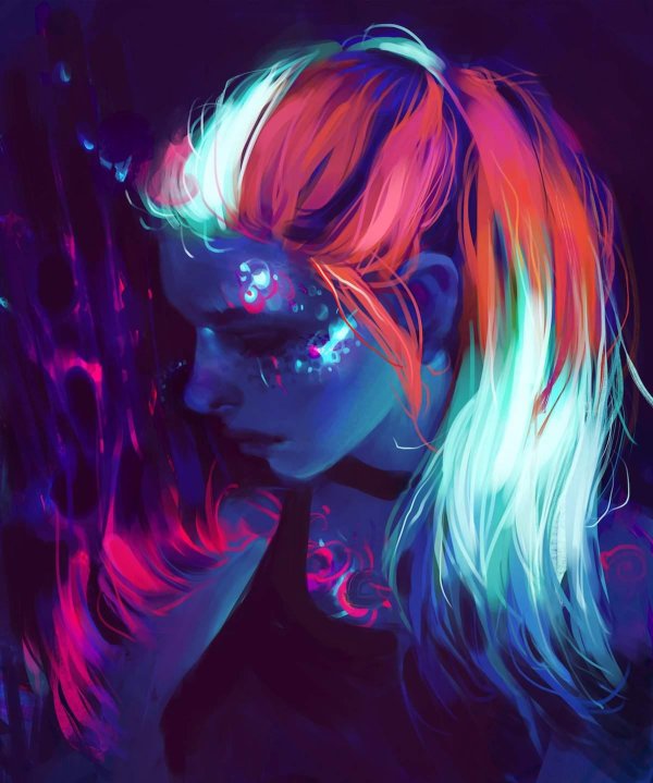 светящиеся волосы