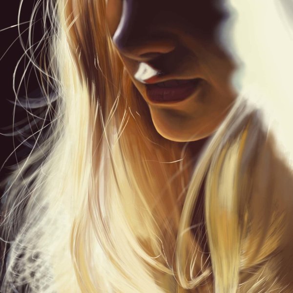 блондинка рисунок