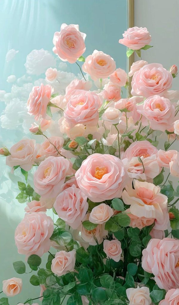 розовая роза