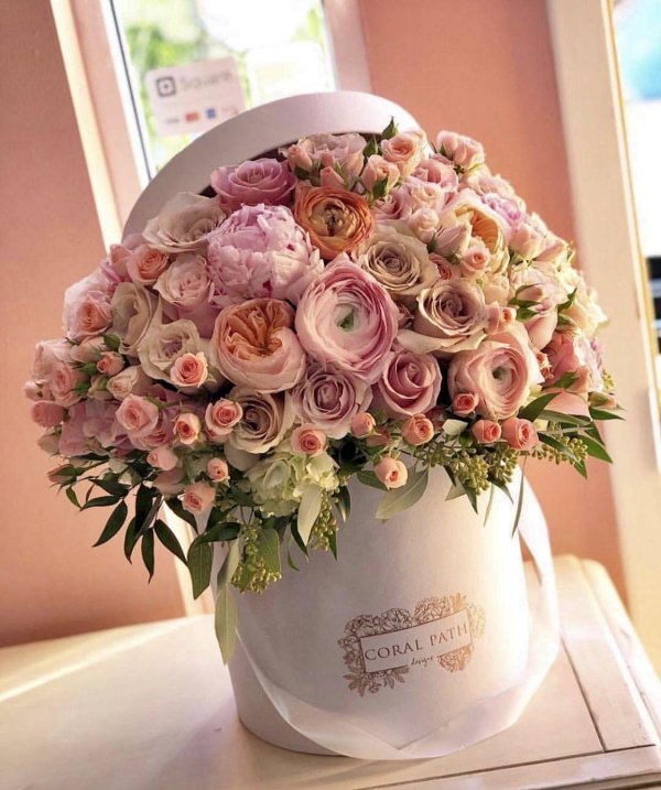 цветы в коробке