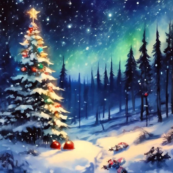 новогодний лес