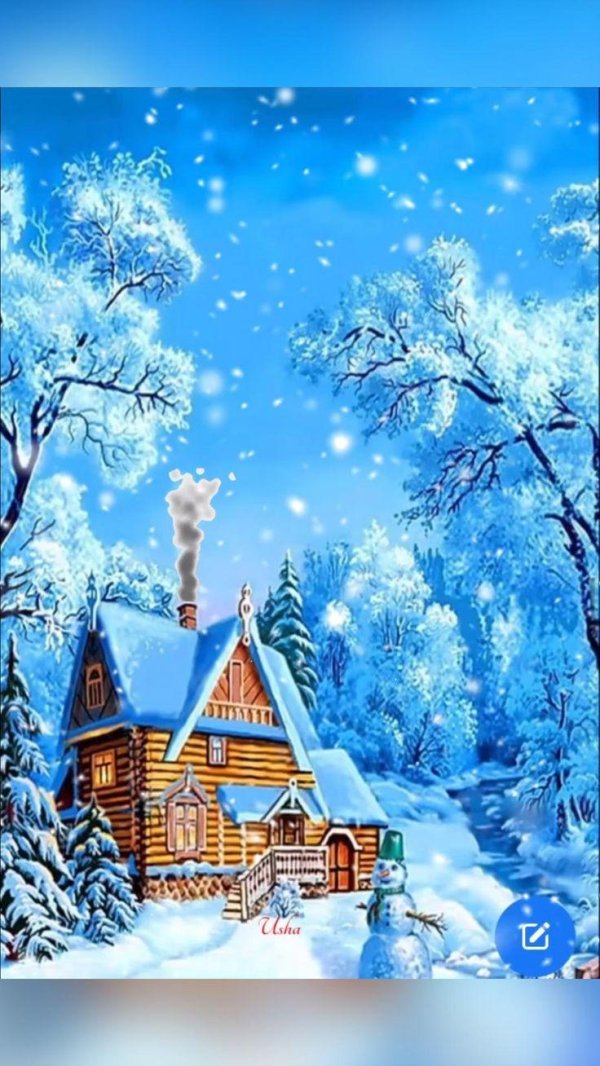 открытка с зимой