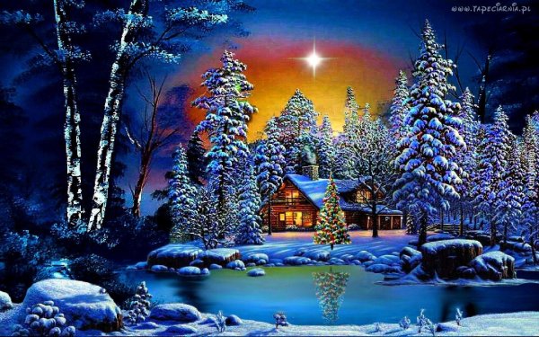 рождественские пейзажи