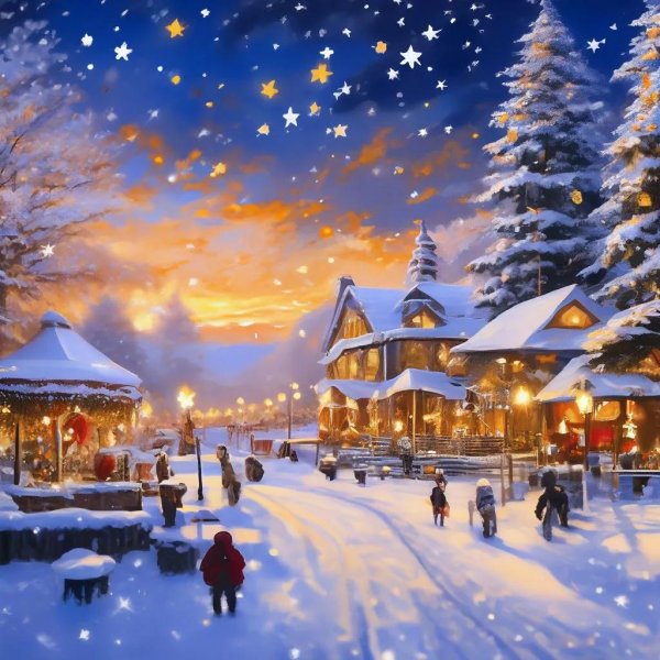 рождественские пейзажи