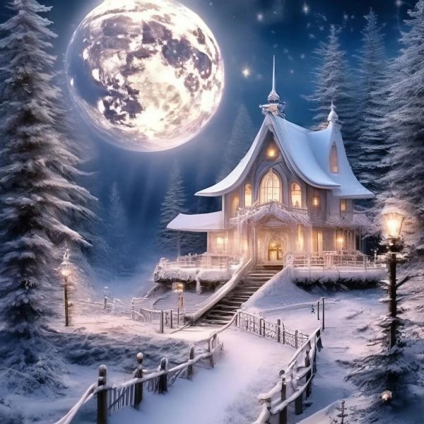 рождественские пейзажи