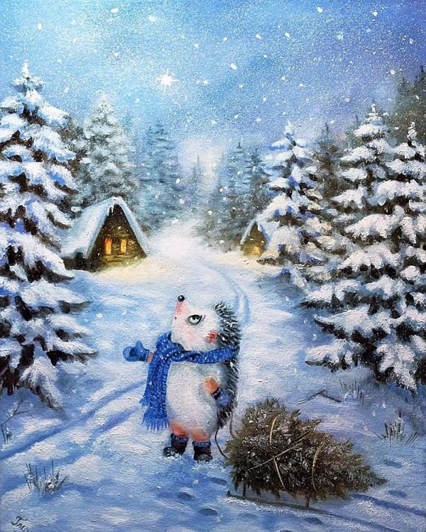 ирина глущенко художник ежики