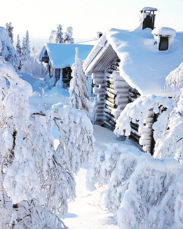 зима красивая