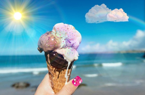 тающее мороженое